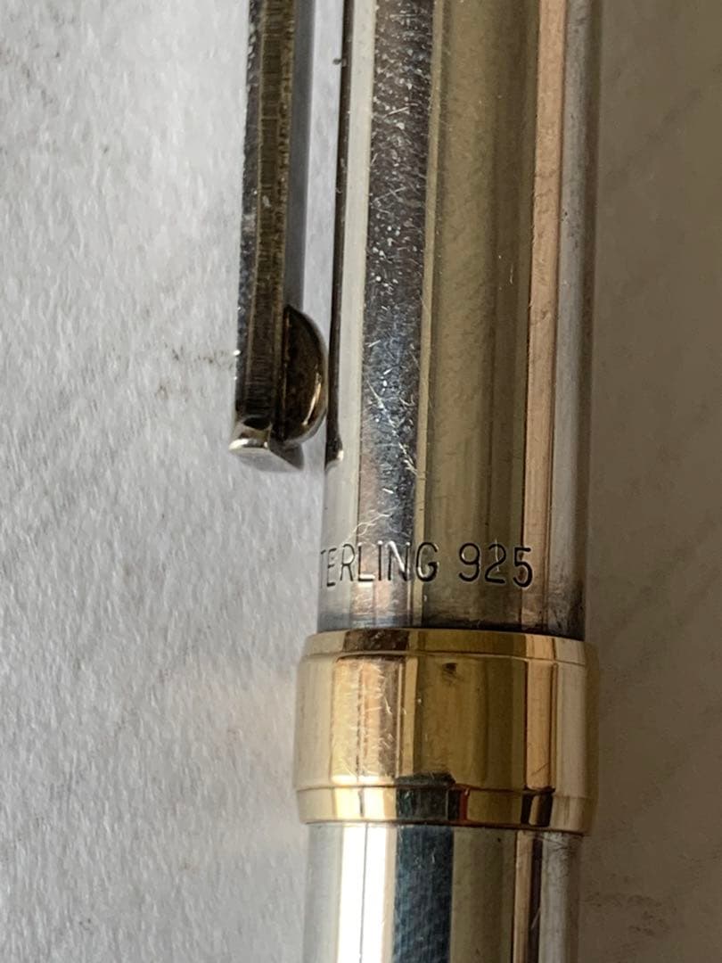 Tiffany & Co.スターリングシルバー 925 ボールペン 14Kリング