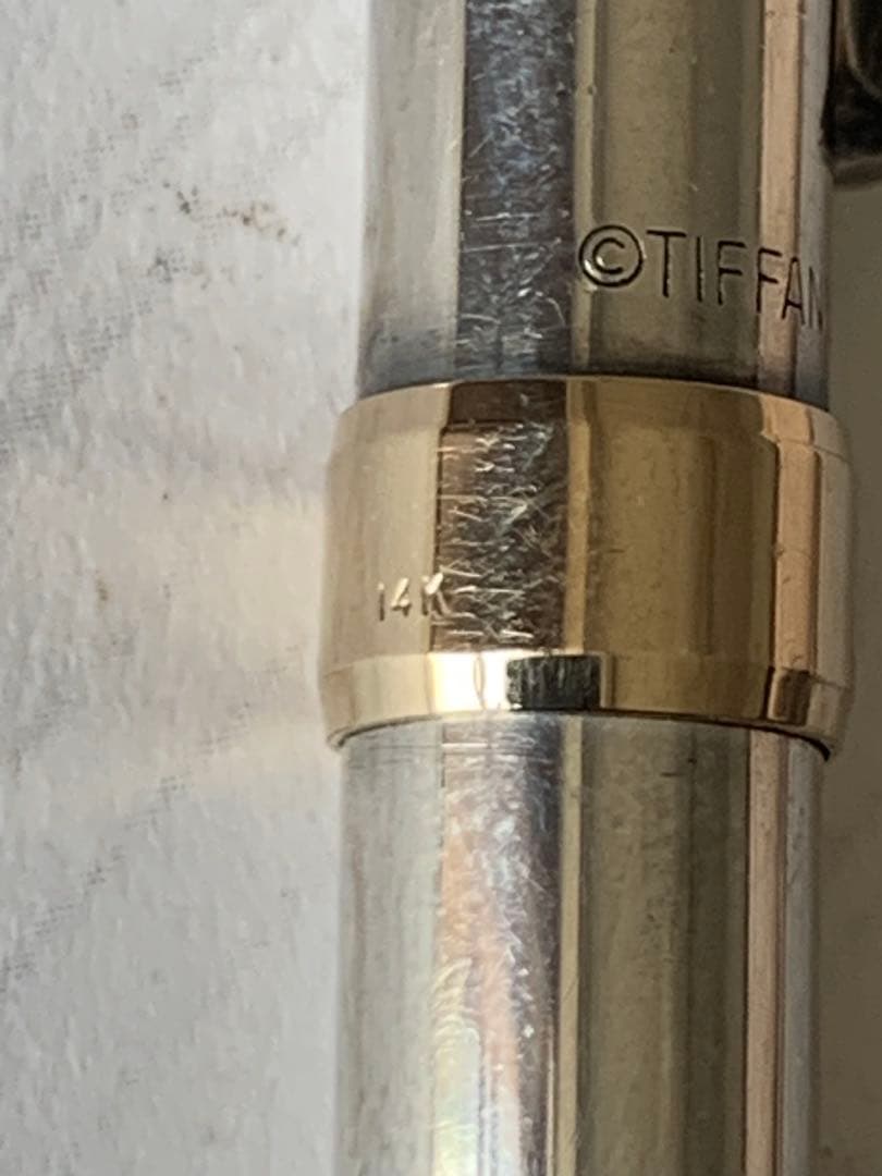 Tiffany & Co.スターリングシルバー 925 ボールペン 14Kリング