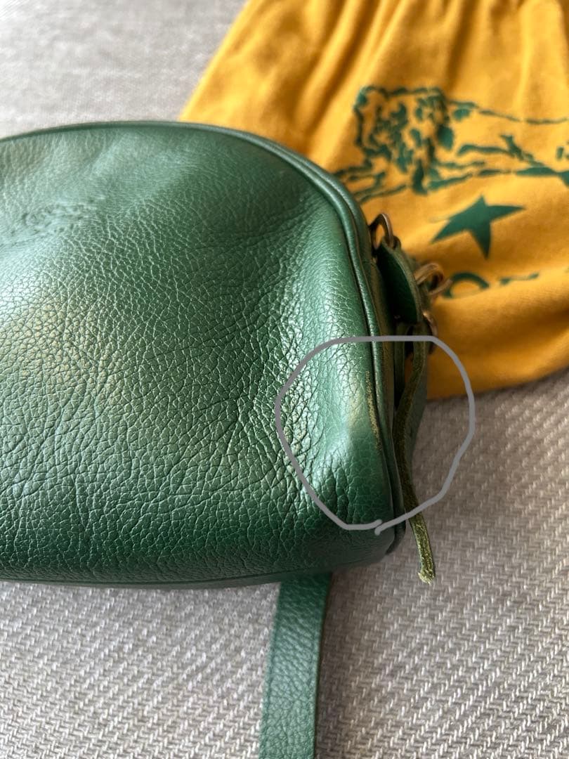 IL BISONTE イルビゾンテショルダーバッグ　グリーン半月型