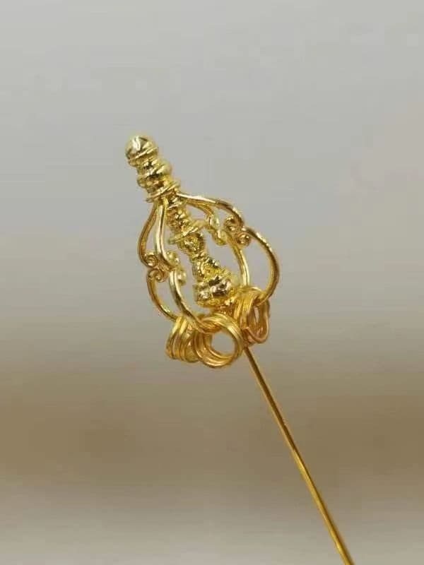 【修縁堂】メッキ 延命地蔵 置物 仏像 地蔵菩薩 仏教工芸品 鎮宅辟邪 真鍮製