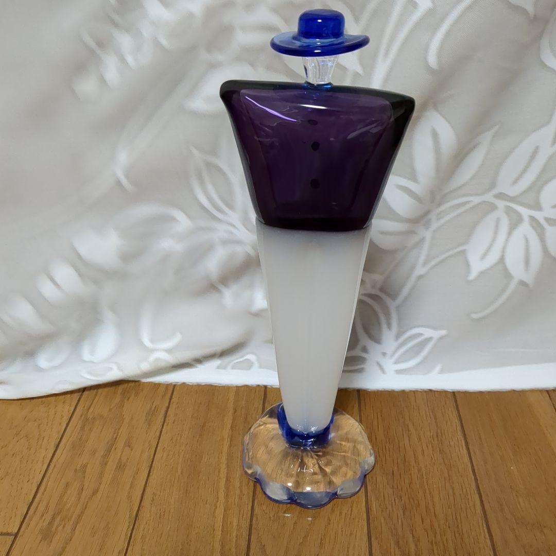 大幅値下げ！コバルトブルー系★ガラス製の置物　スタイリッシュなインテリアに！