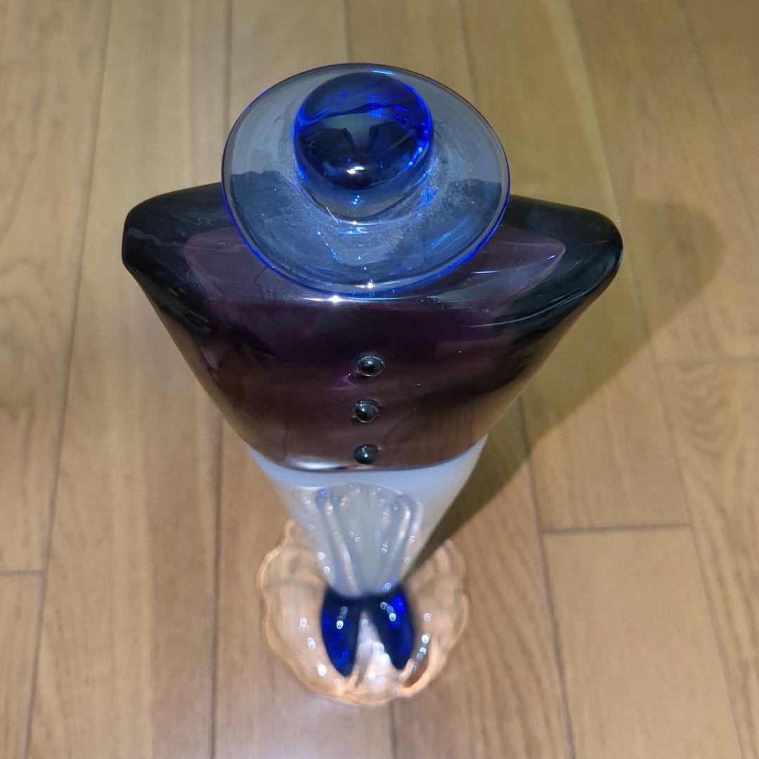 大幅値下げ！コバルトブルー系★ガラス製の置物　スタイリッシュなインテリアに！