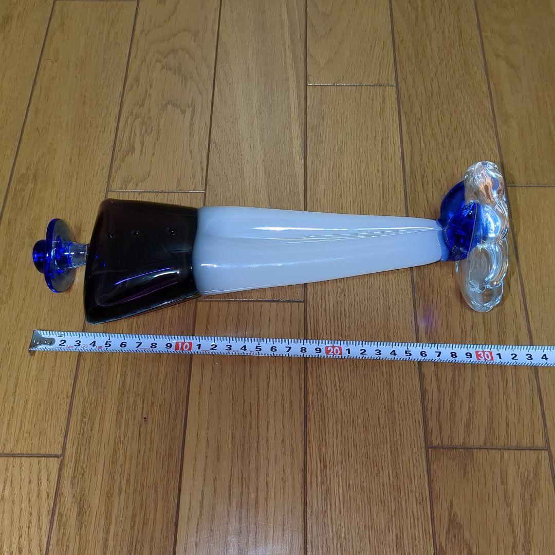 大幅値下げ！コバルトブルー系★ガラス製の置物　スタイリッシュなインテリアに！