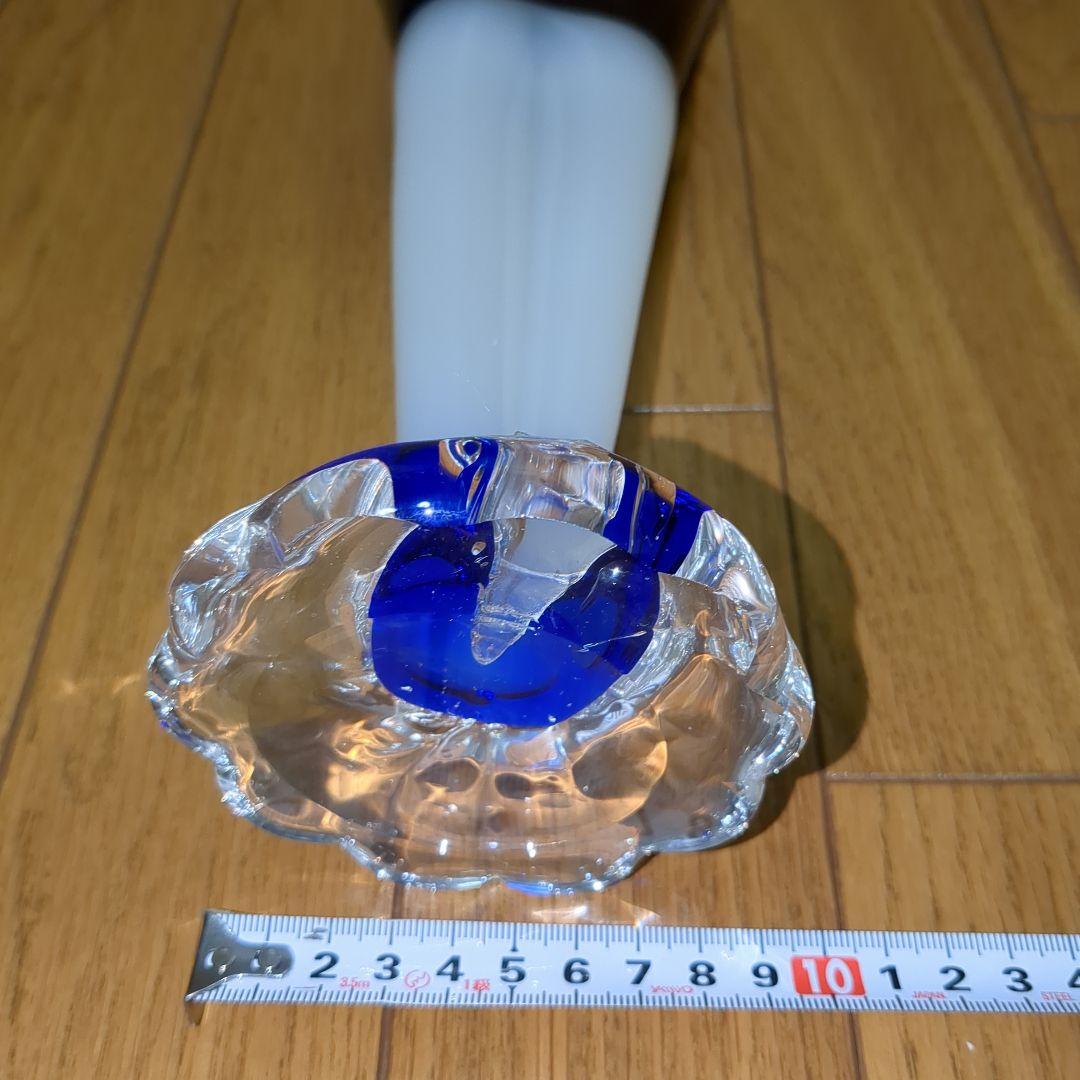大幅値下げ！コバルトブルー系★ガラス製の置物　スタイリッシュなインテリアに！