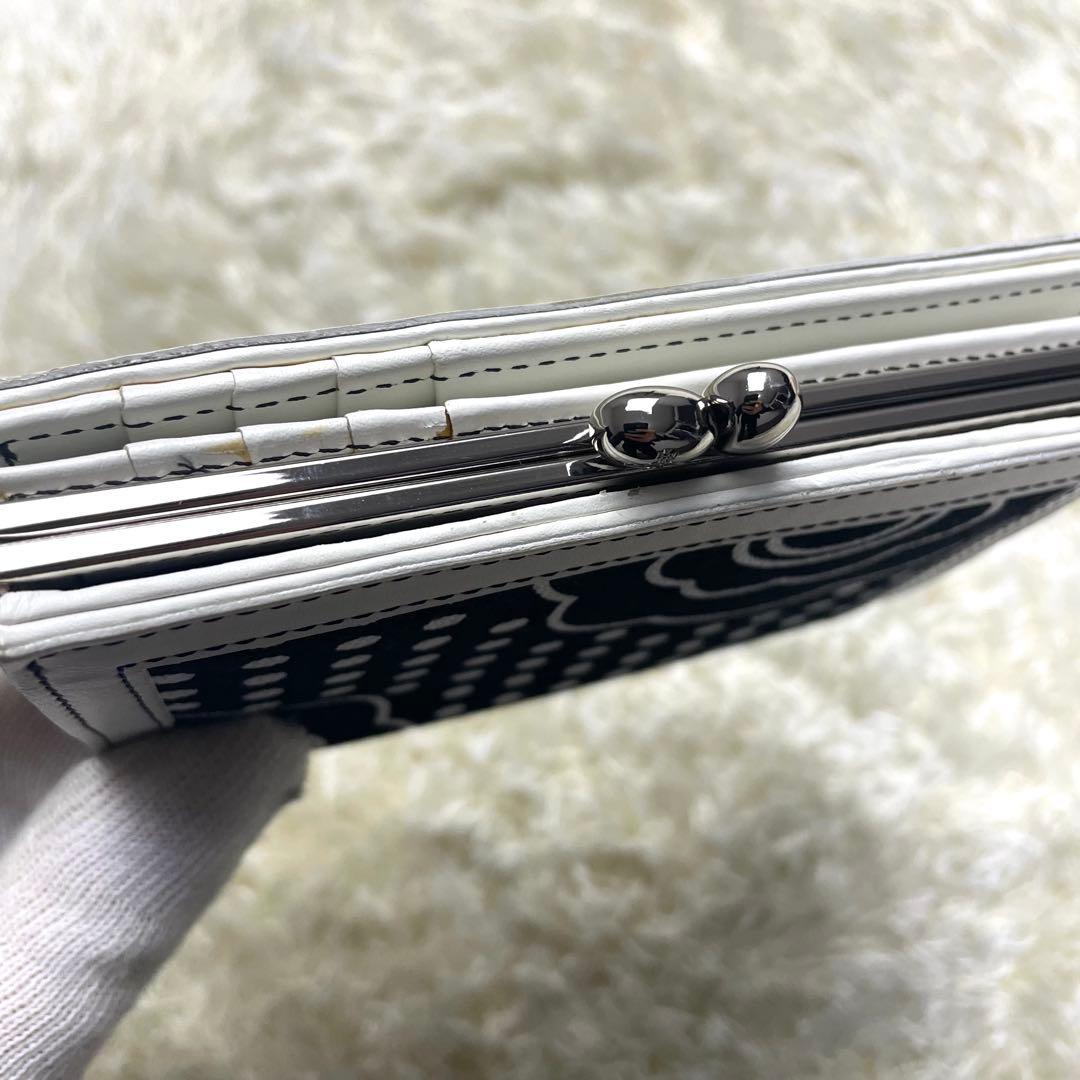 極美品 箱付き ヴィヴィアンウエストウッド 折り財布 がま口 総柄 キャンバス