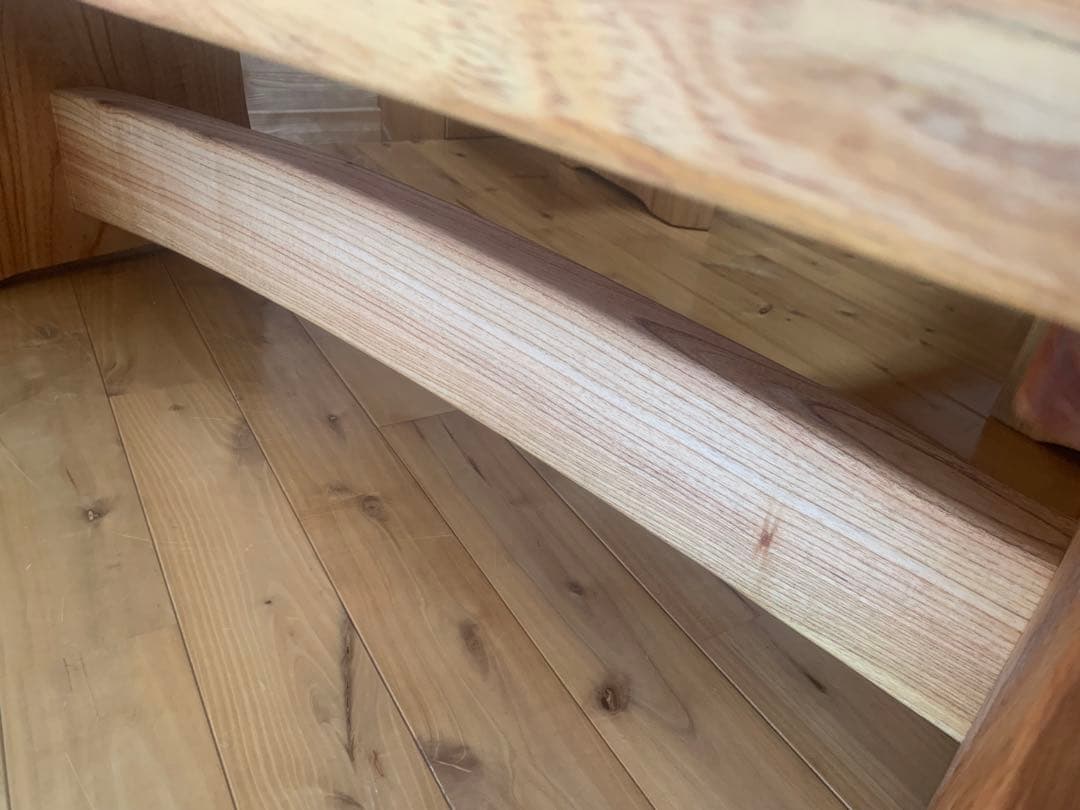 夏セール✨送料込②重厚リビング&ローテーブル(栴檀一枚板天板)＊貫補強