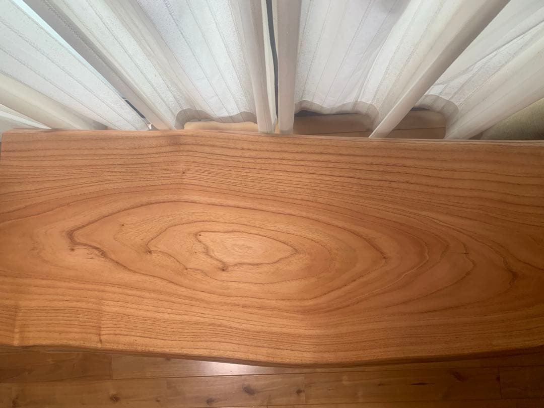 夏セール✨送料込②重厚リビング&ローテーブル(栴檀一枚板天板)＊貫補強