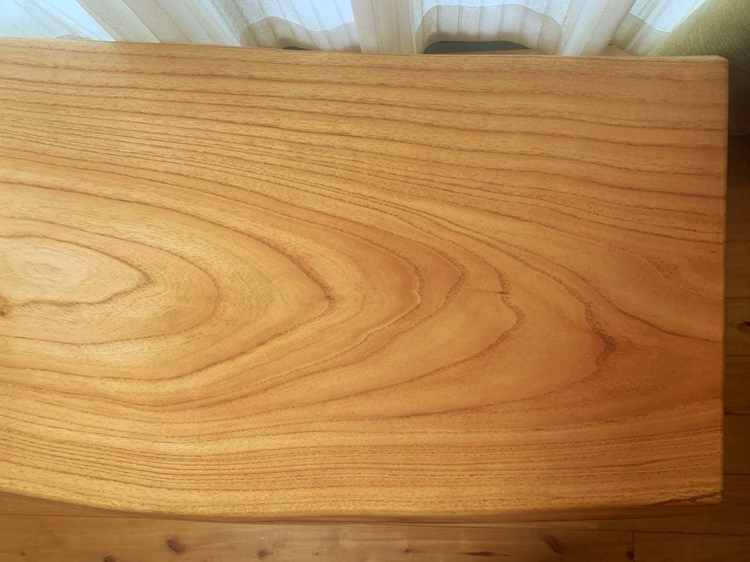 夏セール✨送料込②重厚リビング&ローテーブル(栴檀一枚板天板)＊貫補強