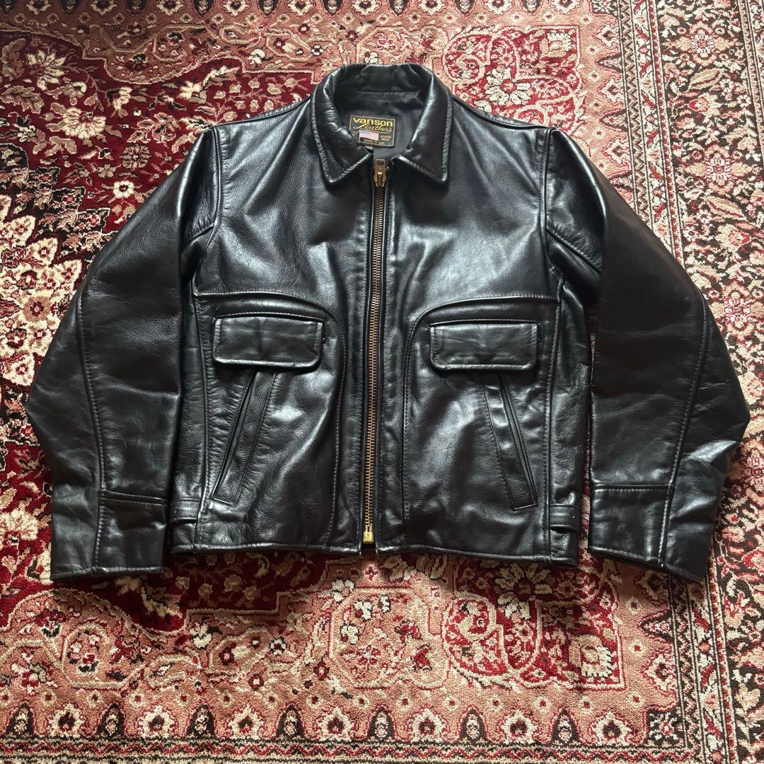 VANSON 36 バンソン シングルライダース レザージャケット カウハイド