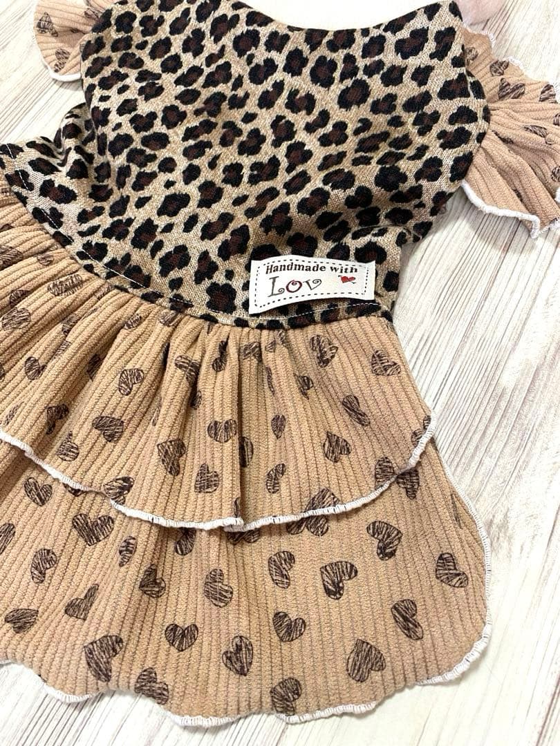 犬服 ワンピース(Ｍ)  ꒡̈⃝Lily꒡̈⃝ハンドメイド