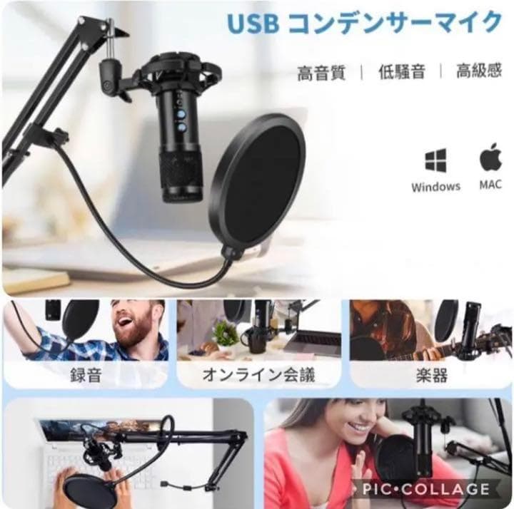 プロ収録を自宅で❣エコー調整自由自在♪❤プロフェッショナルコンデンサーマイク