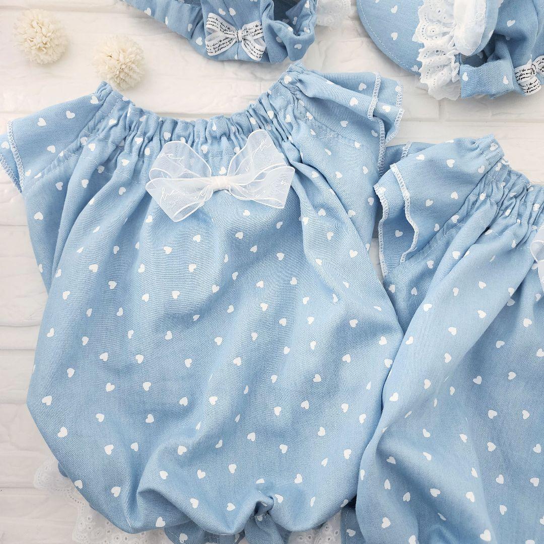 かりん様❤️くま耳付き帽子♡ハートデニム♡コットン♡フレブル♡ハンドメイド犬服