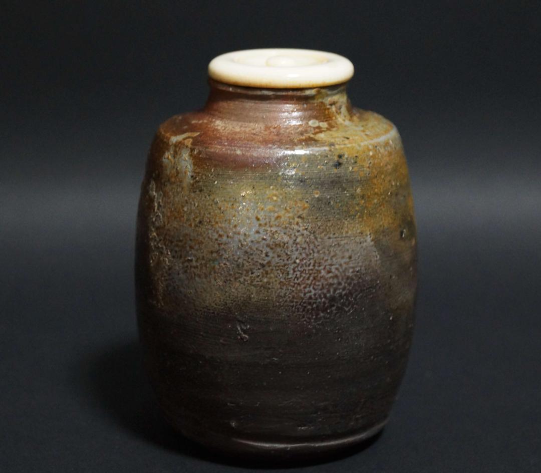 木村陶峰作　備前焼　茶入