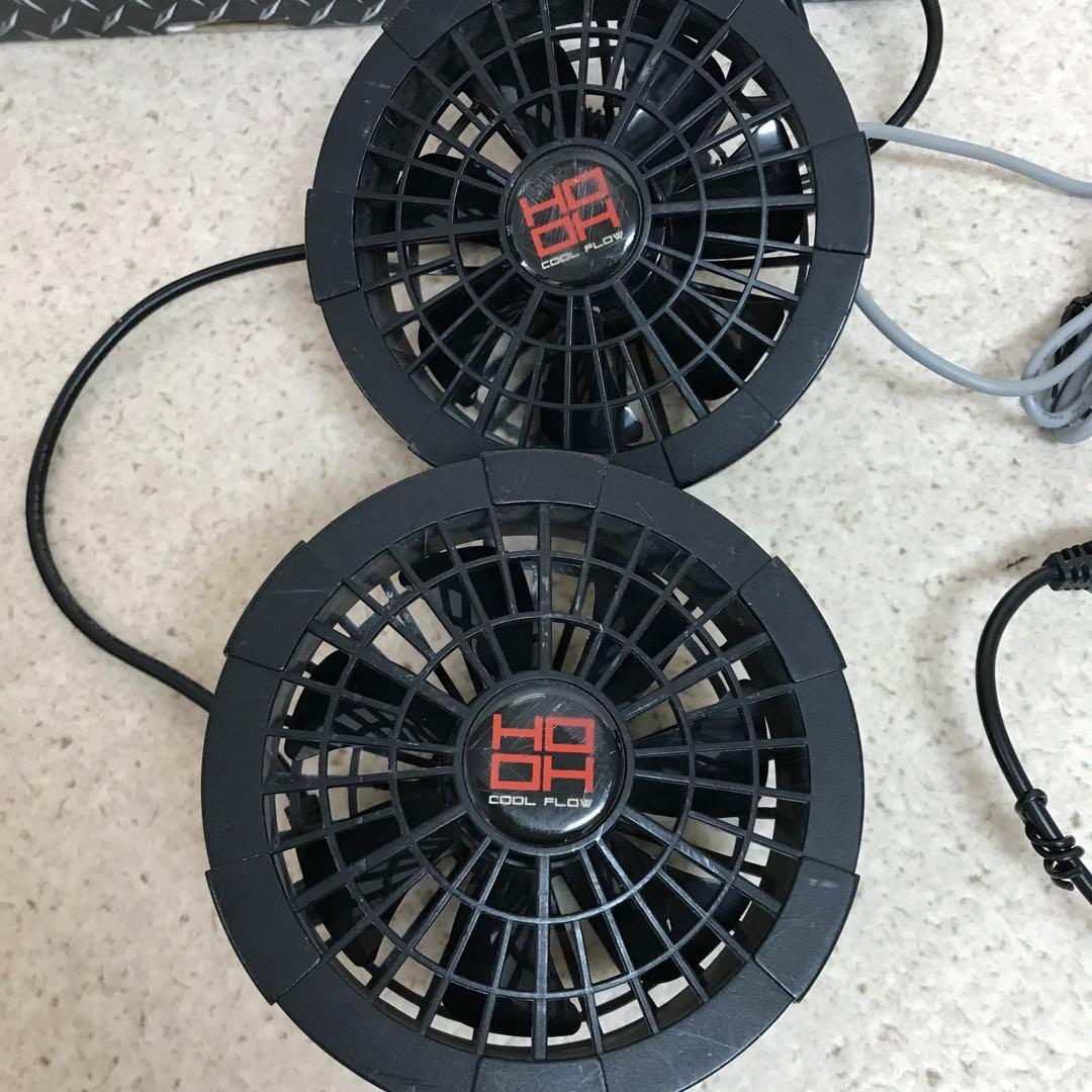 107 動作品 空調服用 ファン 4個セット バッテリー3個