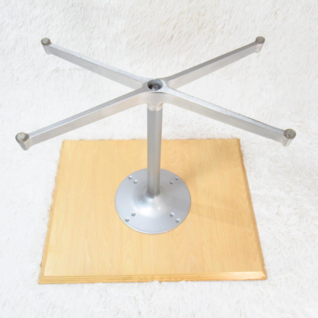 D&DEPARTMENT カフェテーブル ホワイト×シルバー サイドテーブル