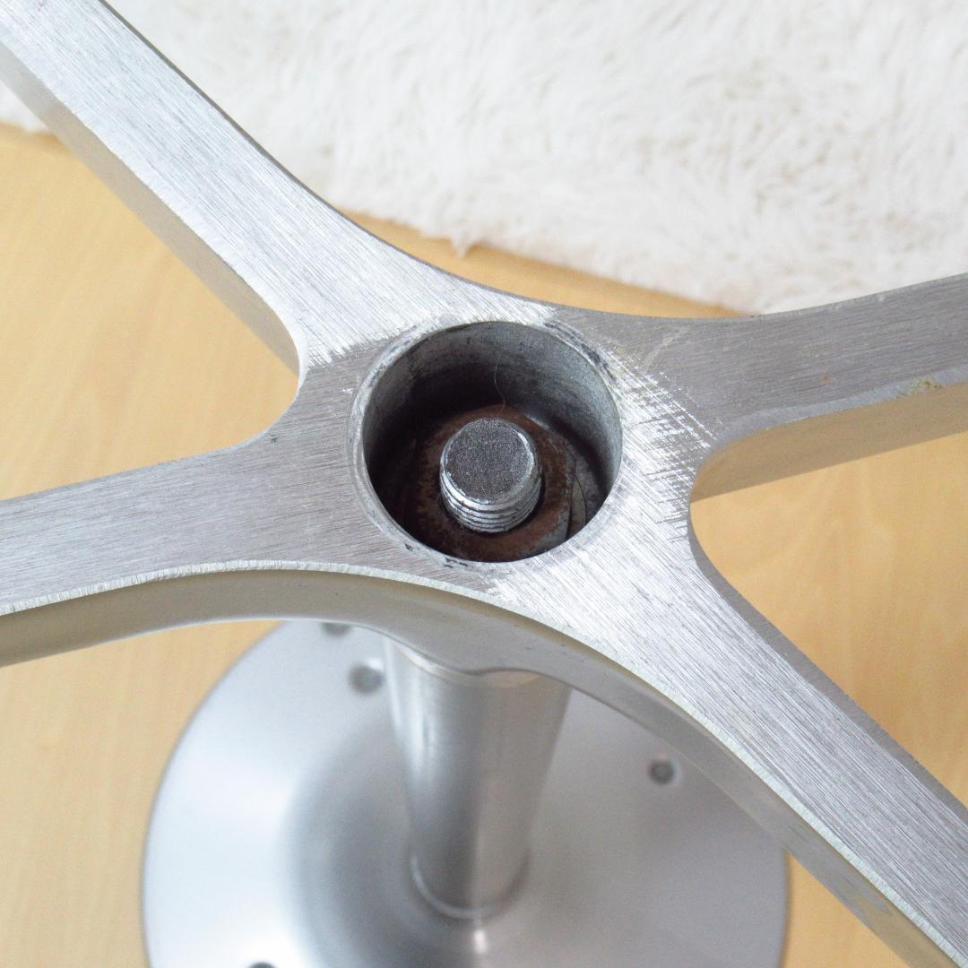 D&DEPARTMENT カフェテーブル ホワイト×シルバー サイドテーブル