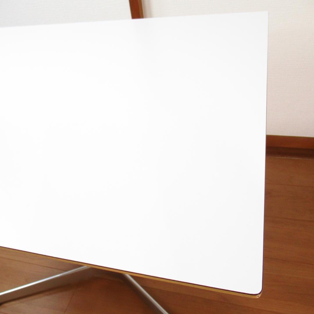 D&DEPARTMENT カフェテーブル ホワイト×シルバー サイドテーブル