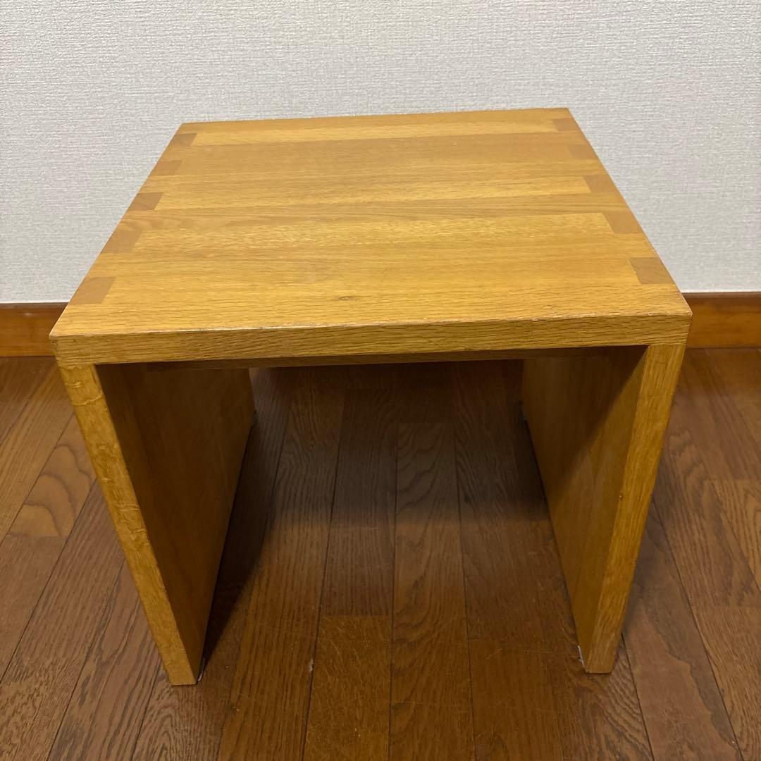 【良品】無印良品 オーク材スツール 無垢材 廃盤品