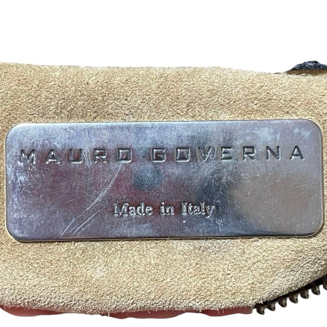 マウロゴヴェルナ A4 トートバッグ ハンドバッグ ブラック 本革 シボ革