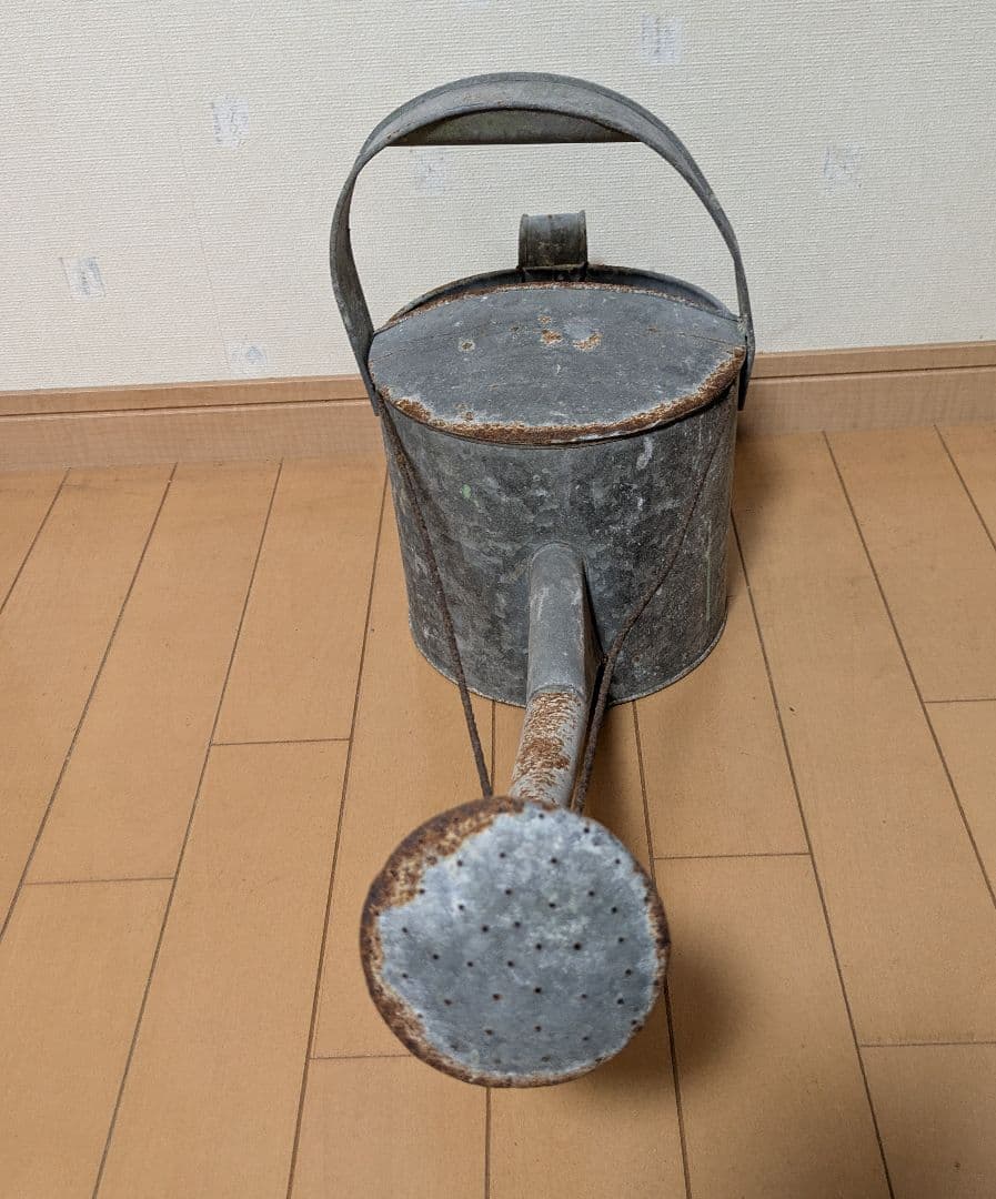 アンティーク ブリキ製 ジョーロ レトロ ガーデニング じょうろ　昭和レトロ