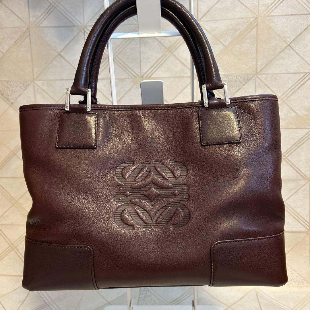 再値下げ❣️【希少レア】ロエベ エンボスロゴトートバッグ