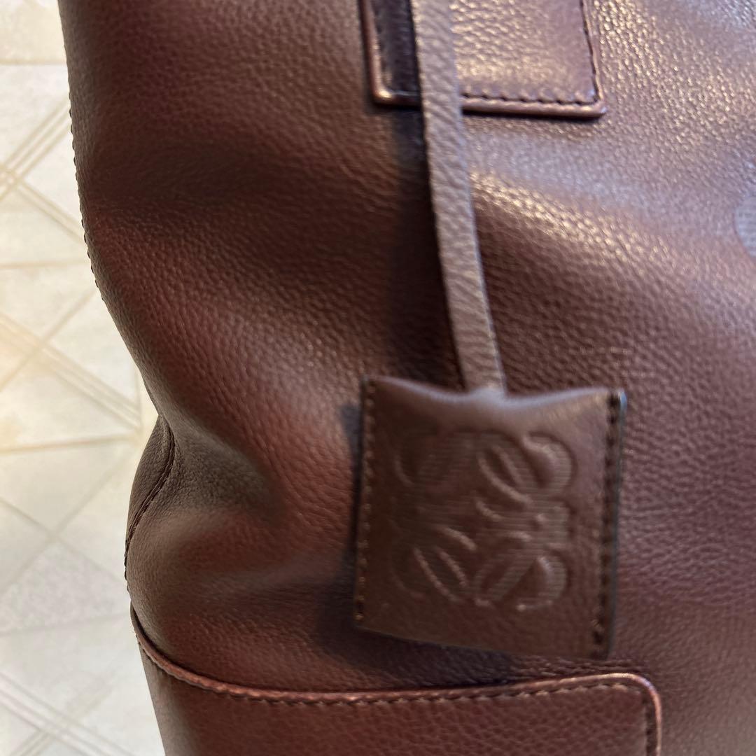 再値下げ❣️【希少レア】ロエベ エンボスロゴトートバッグ