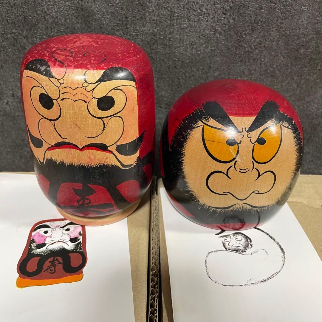 中古　別作こけし名工「達磨十聚」だるま　ダルマ　5体セット