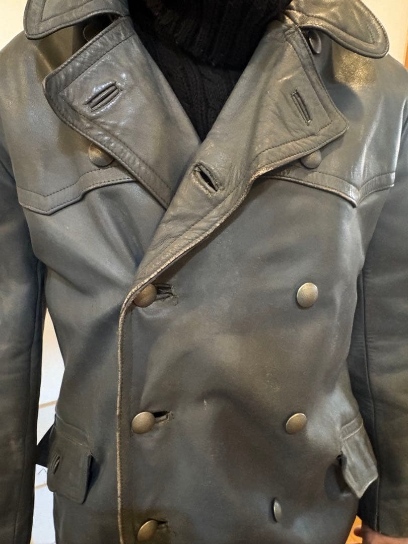 東ドイツ軍本革Pコート実物激レア