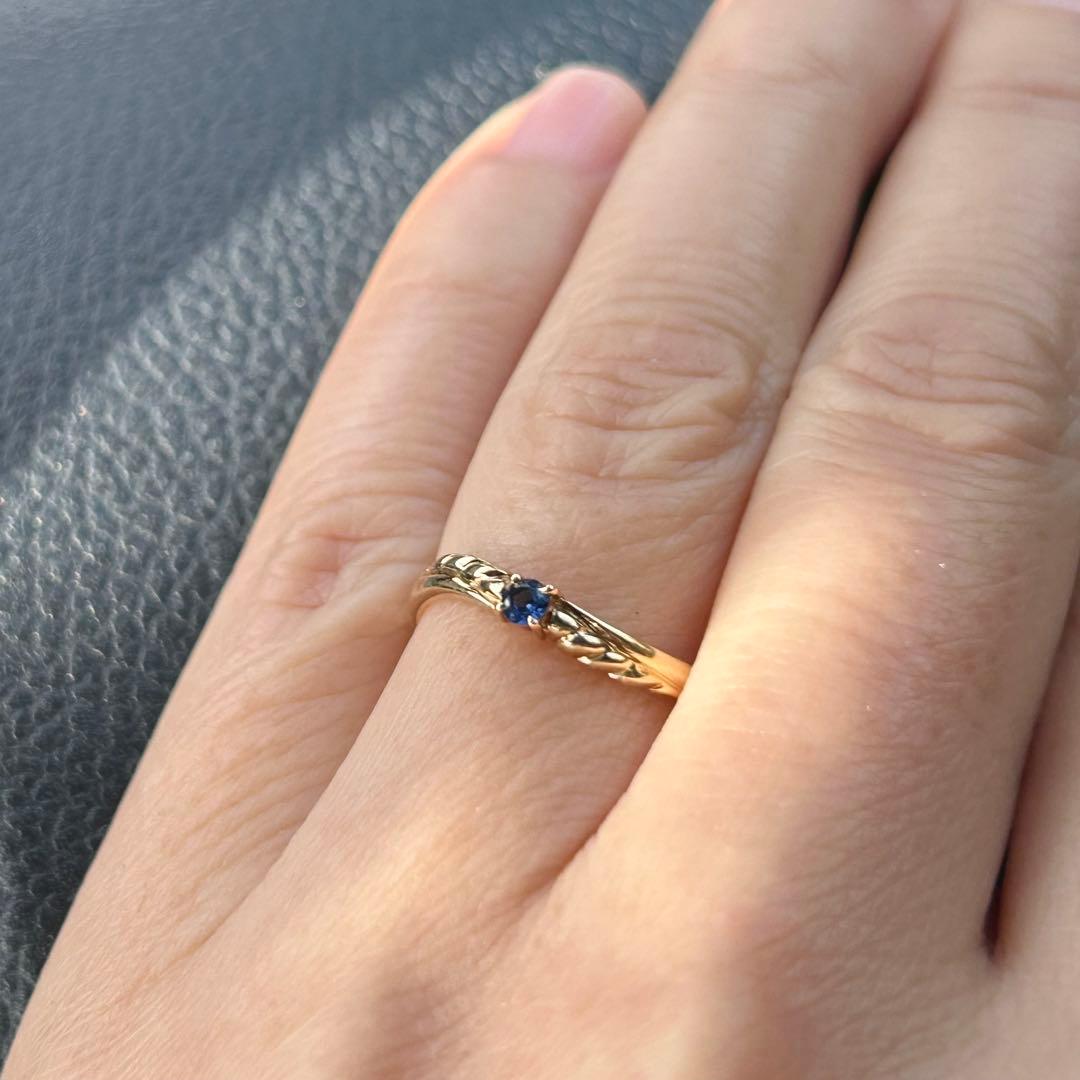 K18 サファイア　リング　指輪　18金