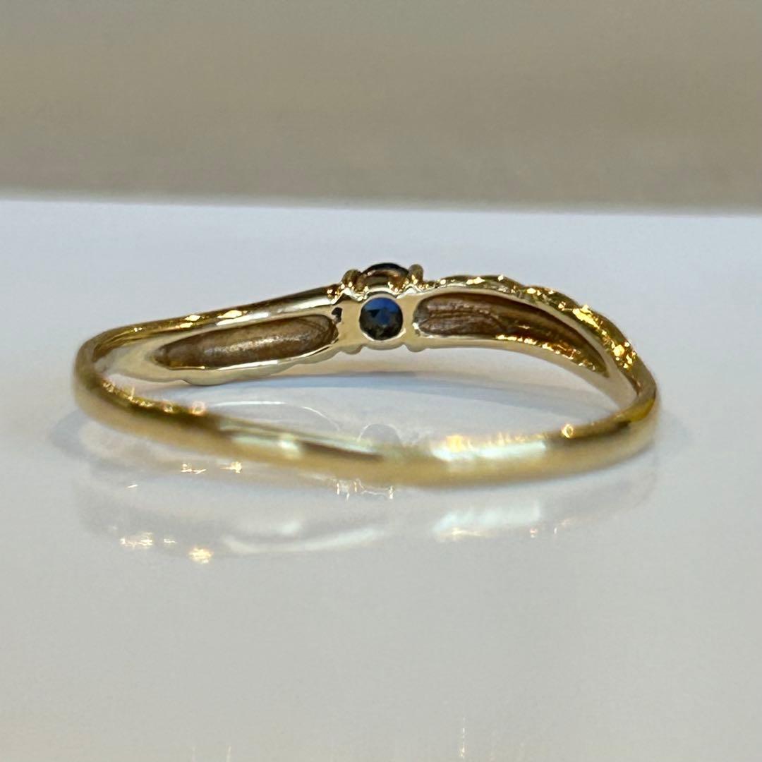 K18 サファイア　リング　指輪　18金