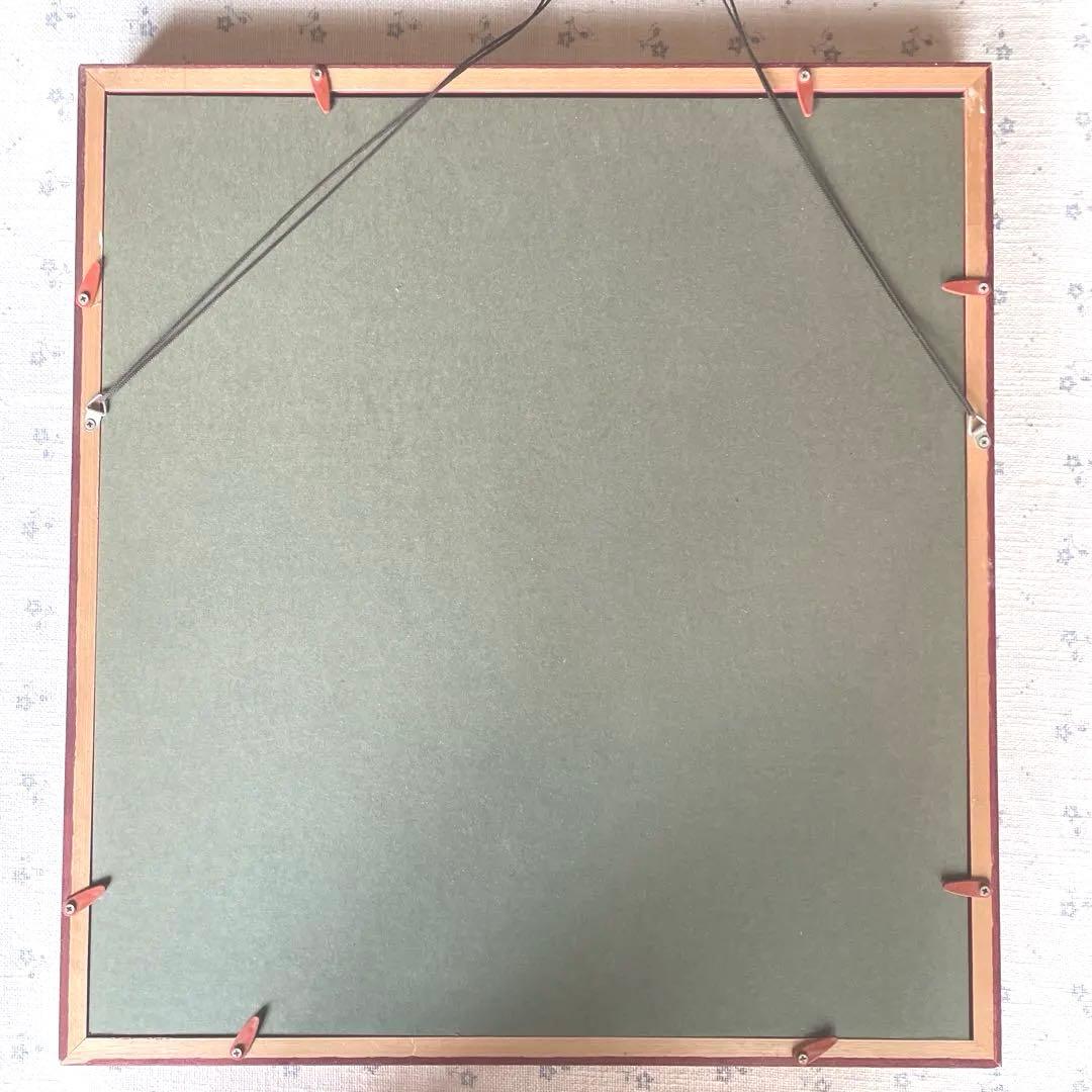 美品　雛人形の絵画　男雛女雛　木製の額縁入り