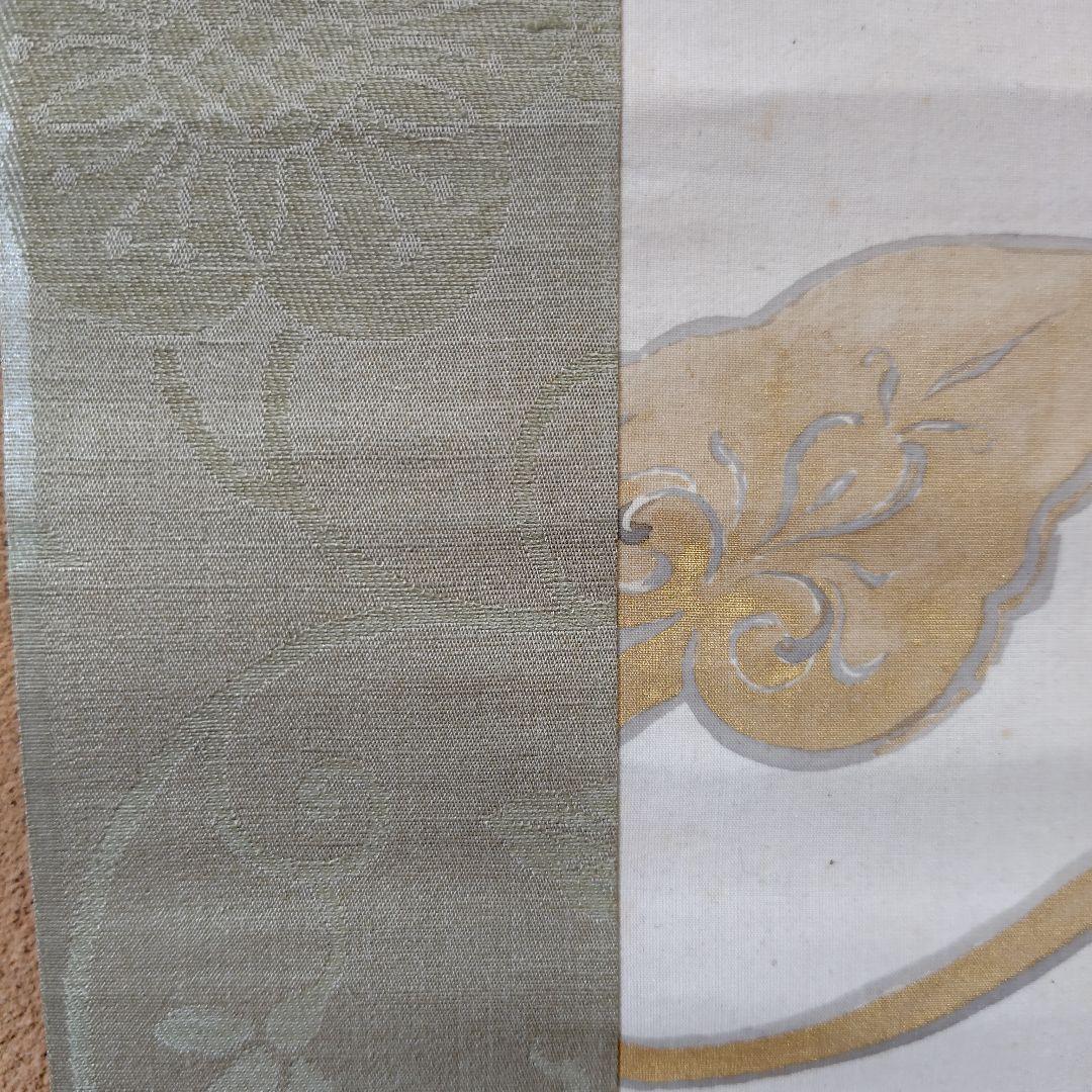 日本画家 尾竹國観 『寿老人』国観 掛け軸 絹本金泥仕様　真筆保証