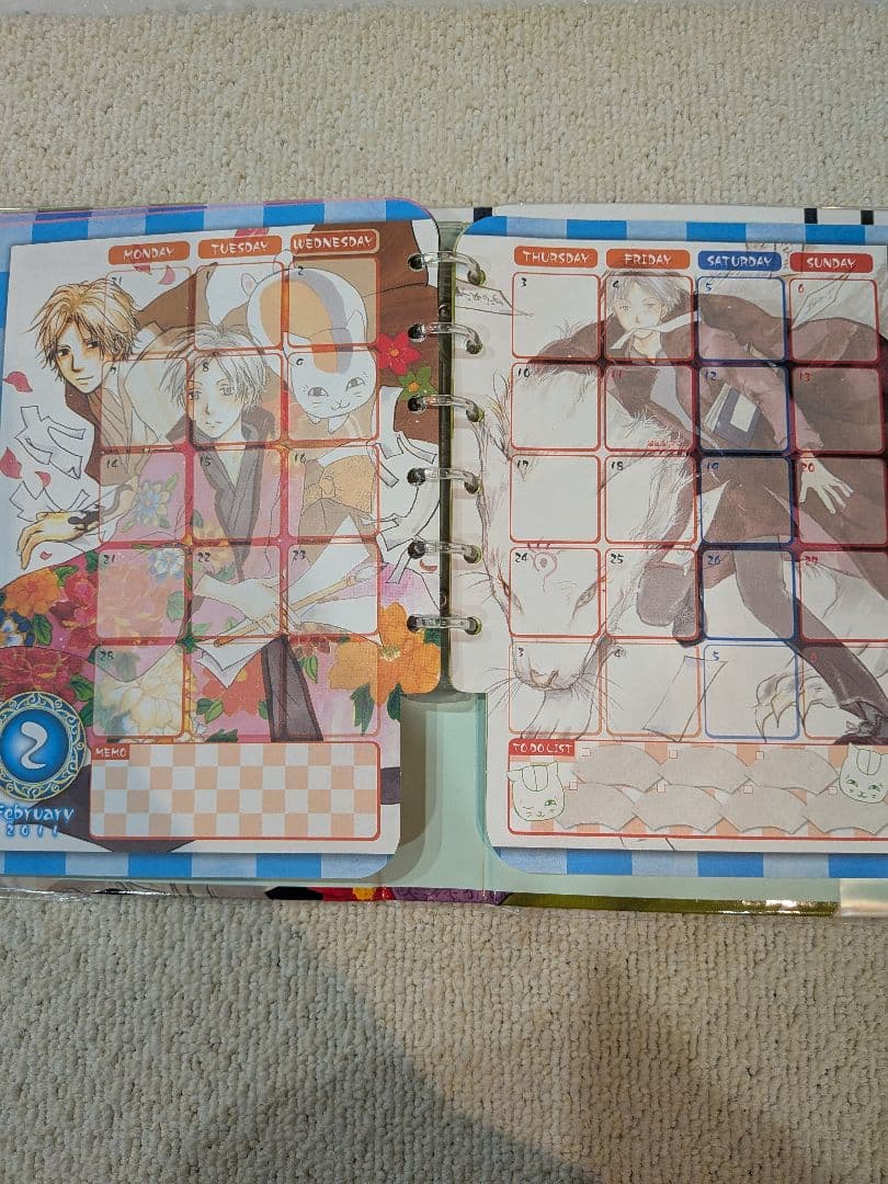 夏目友人帳　スケジュール帳2010年　プロフィール帳　原画　激レア　当時物