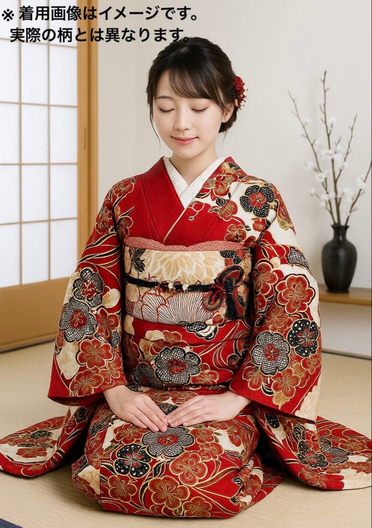 ★™️ 身丈170 赤 振袖4点セット‼️お振袖セット‼️ NO109 フルセット