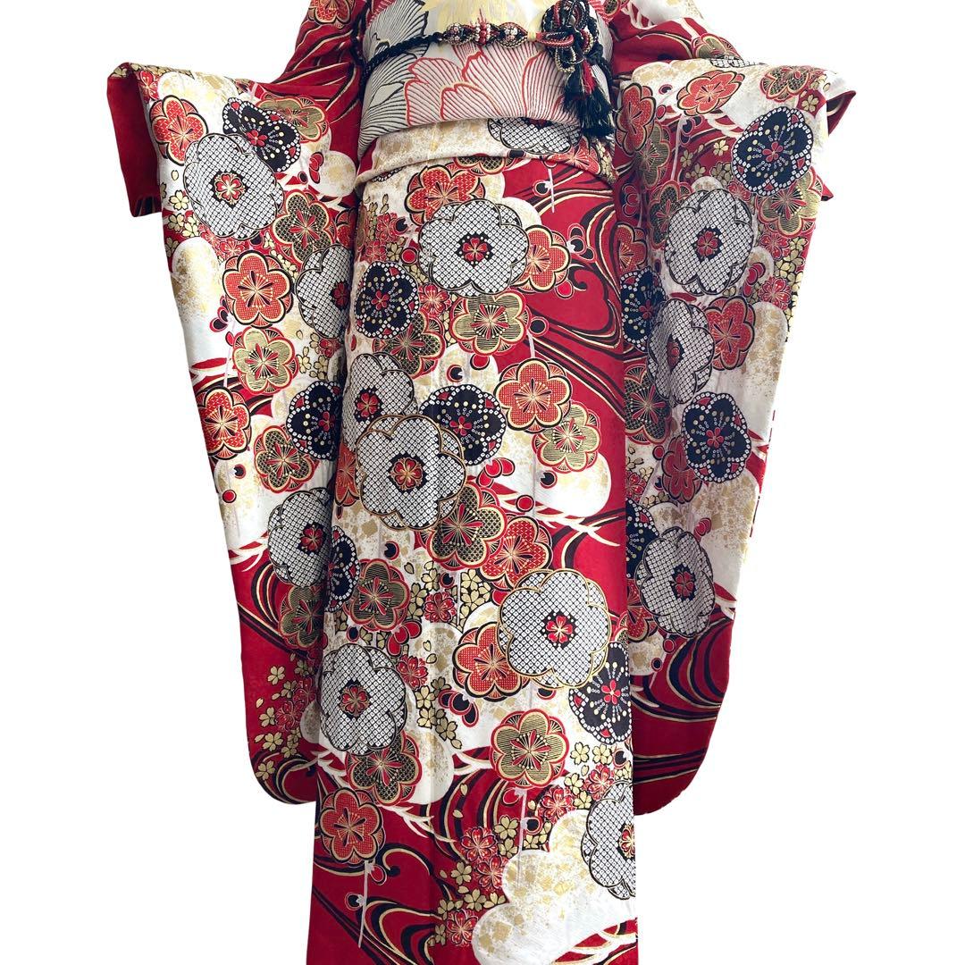 ★™️ 身丈170 赤 振袖4点セット‼️お振袖セット‼️ NO109 フルセット