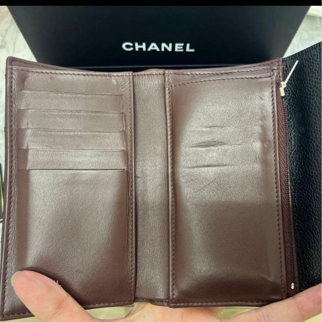 【CHANEL】長財布 ブラック マトラッセ