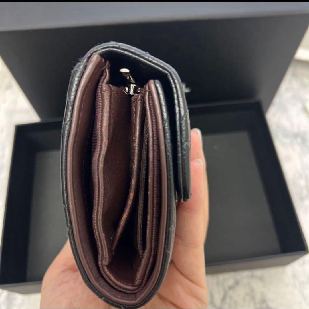 【CHANEL】長財布 ブラック マトラッセ