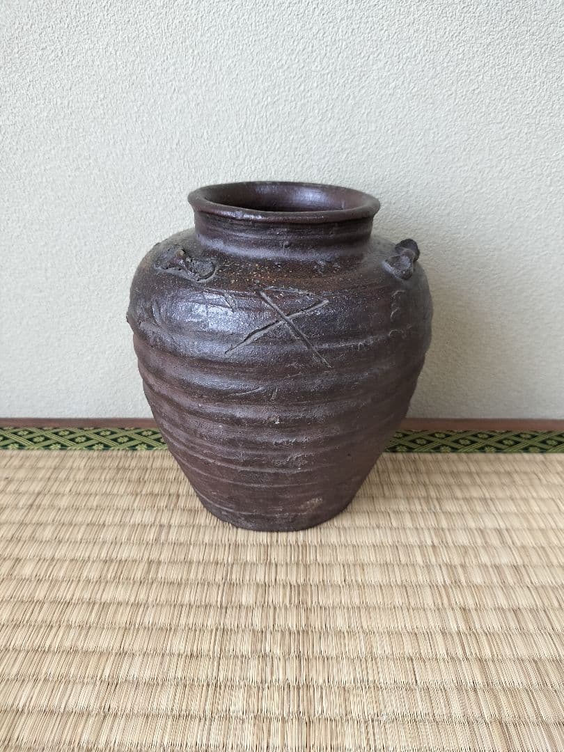 古備前三耳壷室町時代