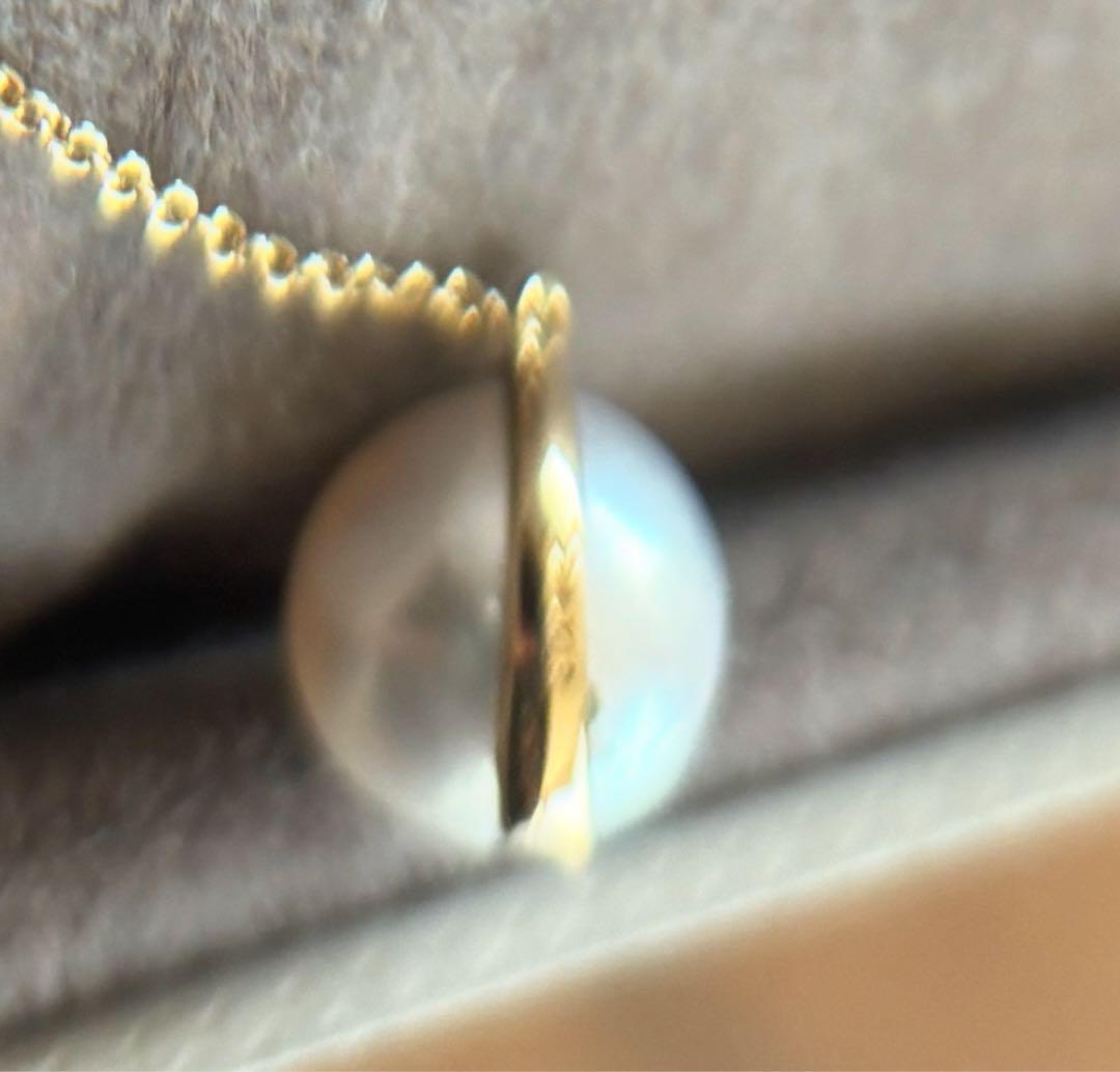 STARJEWELRY K18 刻印ありパール 星型チャーム付き　チェーンピアス