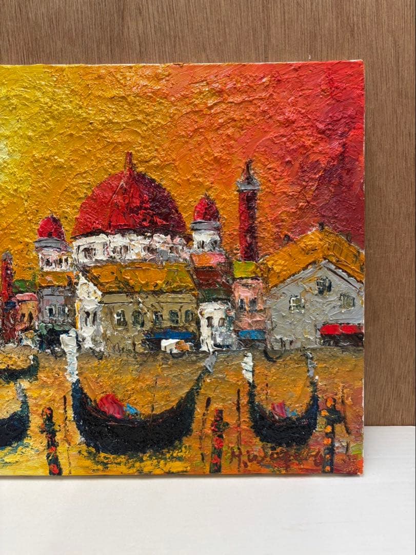 油彩画 渡部ひでき (ベニス) f6