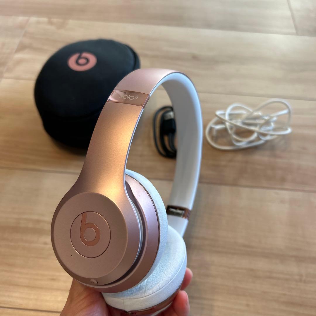 【Kou11】Beats Solo3 ワイヤレスヘッドホン ローズゴールド