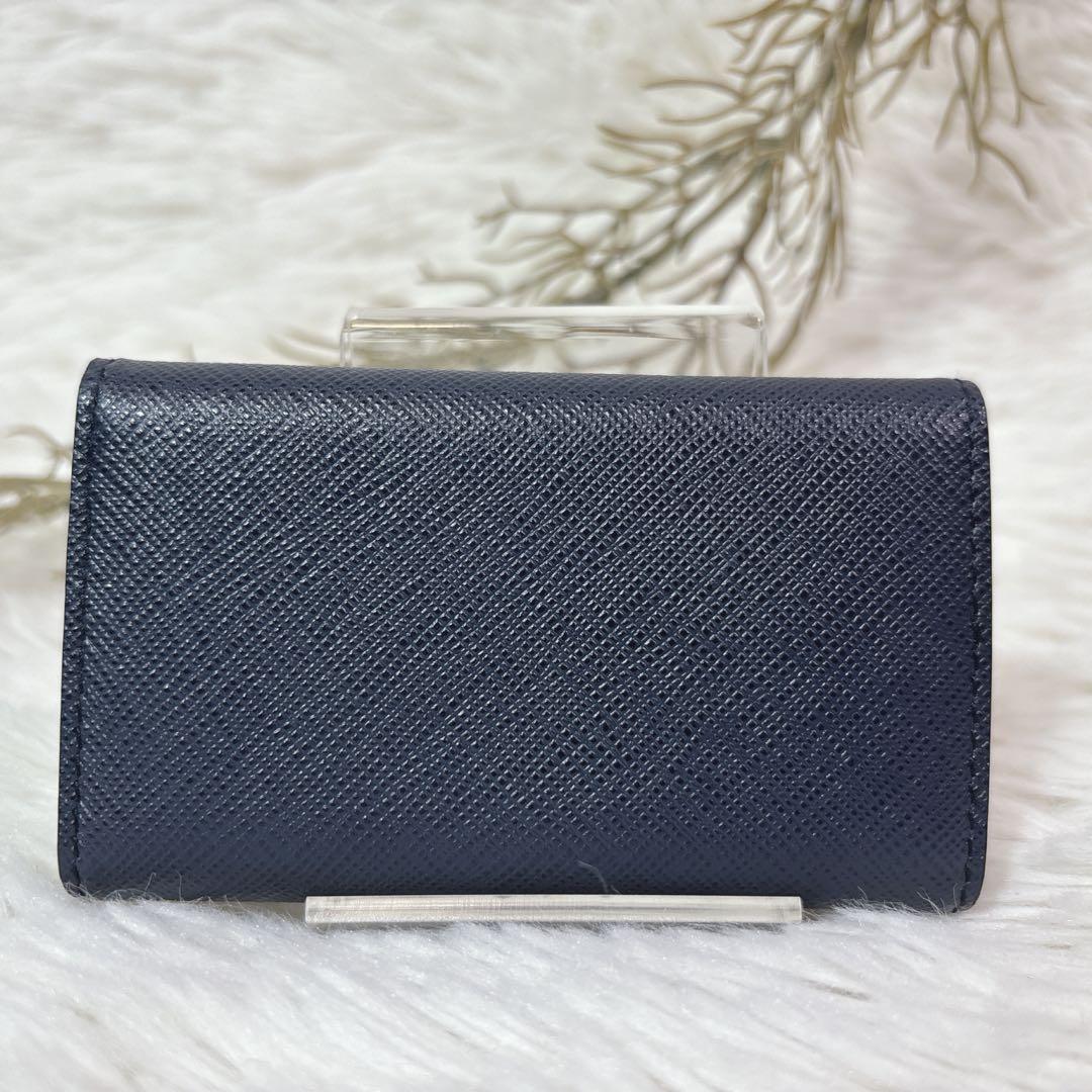 ほぼ未使用✨ PRADA プラダ キーケース サフィアーノ ネイビー