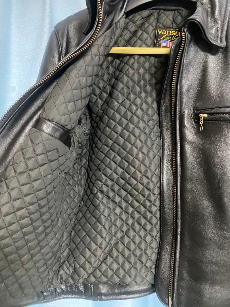Vanson バンソン　シングル　ライダースジャケット36 いい感じの使用感