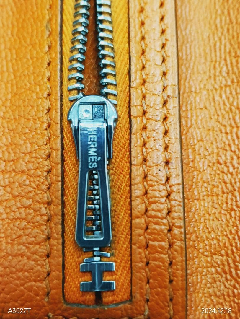 【capitalatipac】エルメス長財布 ベアン シェーブル オレンジ