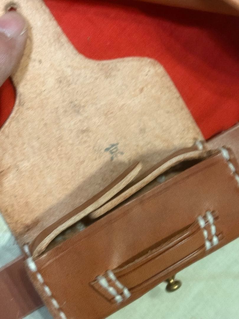 日本軍 ブローニングM1910用ホルスター＋小型拳銃弾薬盒とベルトセット★複製品