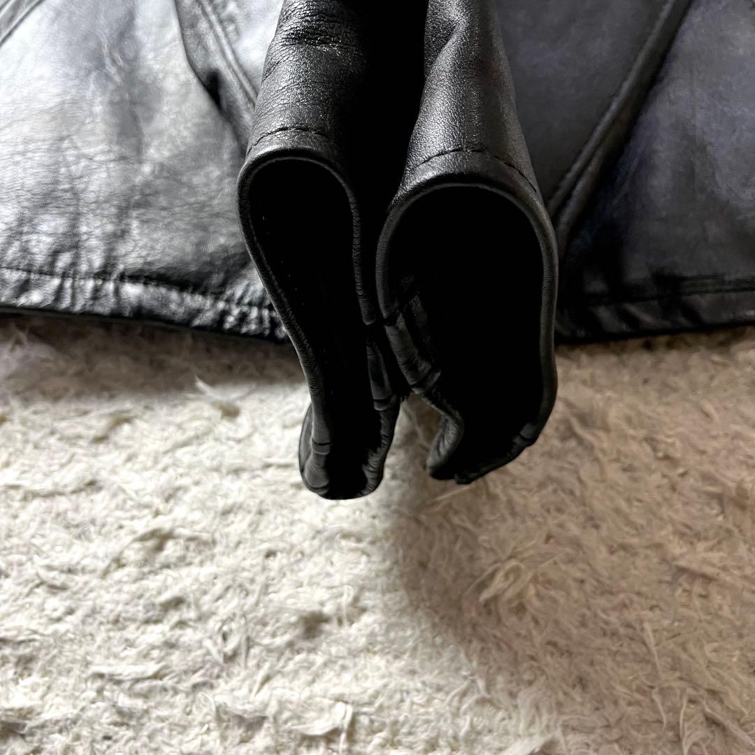 40インチ/ライナー付✨ショット シングルライダース レザージャケット 2way