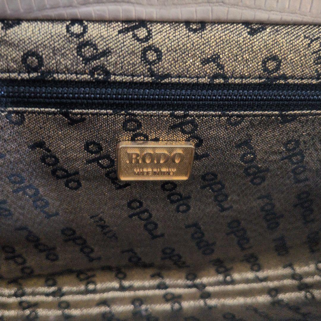 【美品】RODO ロド italy クロコ型押　ワンショルダーバッグ