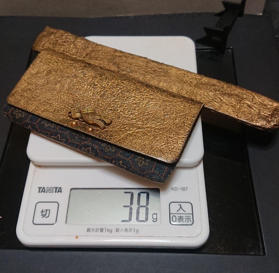 逸品 江戸後期 金唐革 煙草入れ 叺 掲げ物 工芸品 煙管入れ