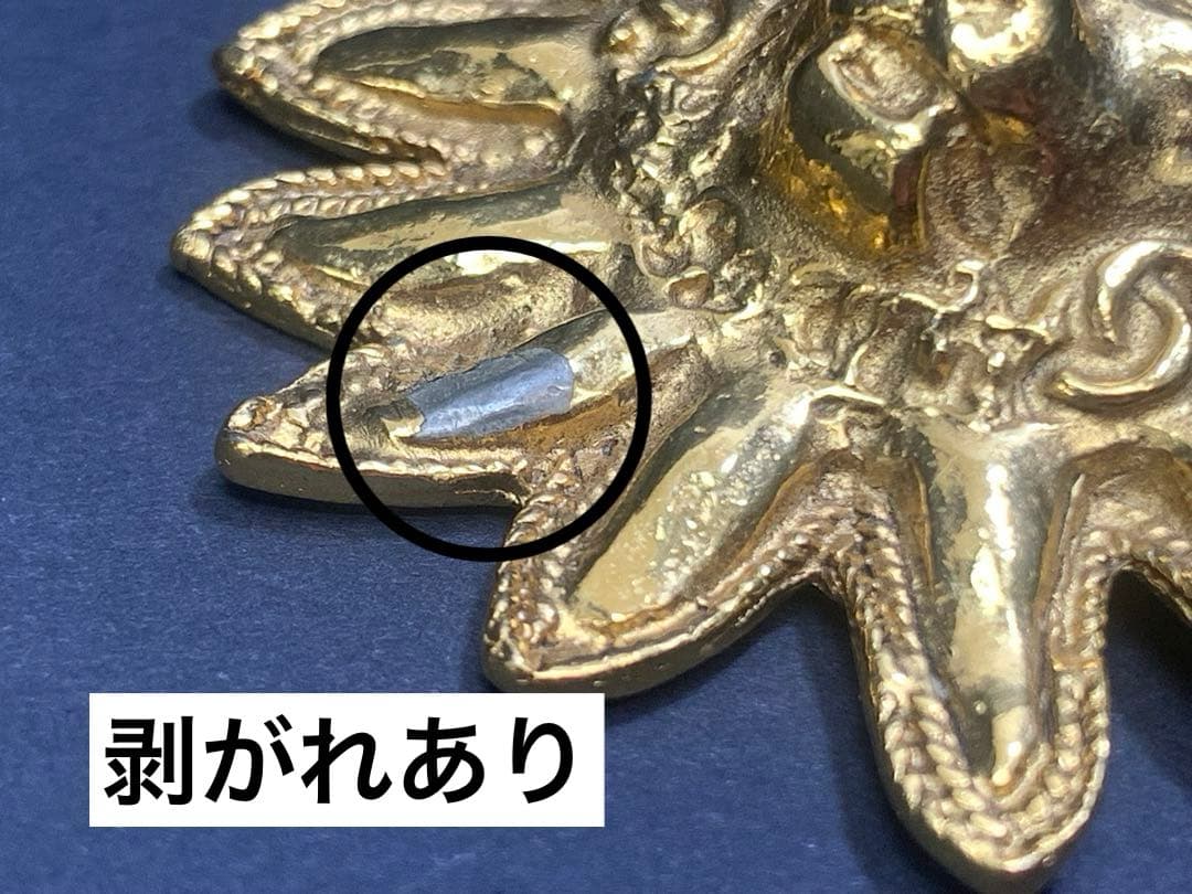 CHANEL 獅子 ライオン モチーフ ブローチ ゴールド GP 刻印