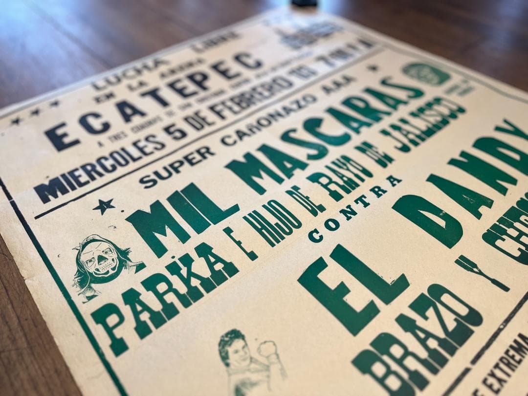 希少☆2003年／ルチャリブレ／メキシカンプロレス／ヴィンテージ／興行ポスター